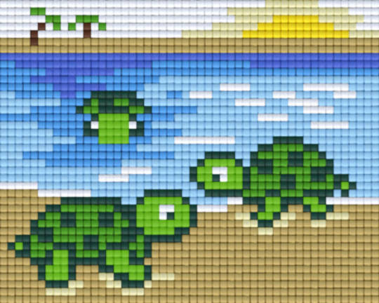 Turtle Design One [1] Baseplate PixelHobby Mini-mosaic Art Kits
